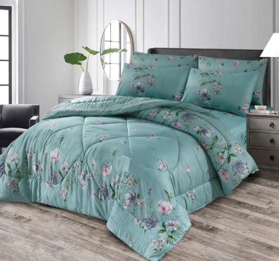 7 Pcs Quilted Comforter Set –