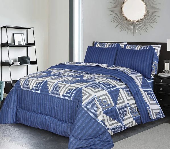 7 Pcs Quilted Comforter Set –